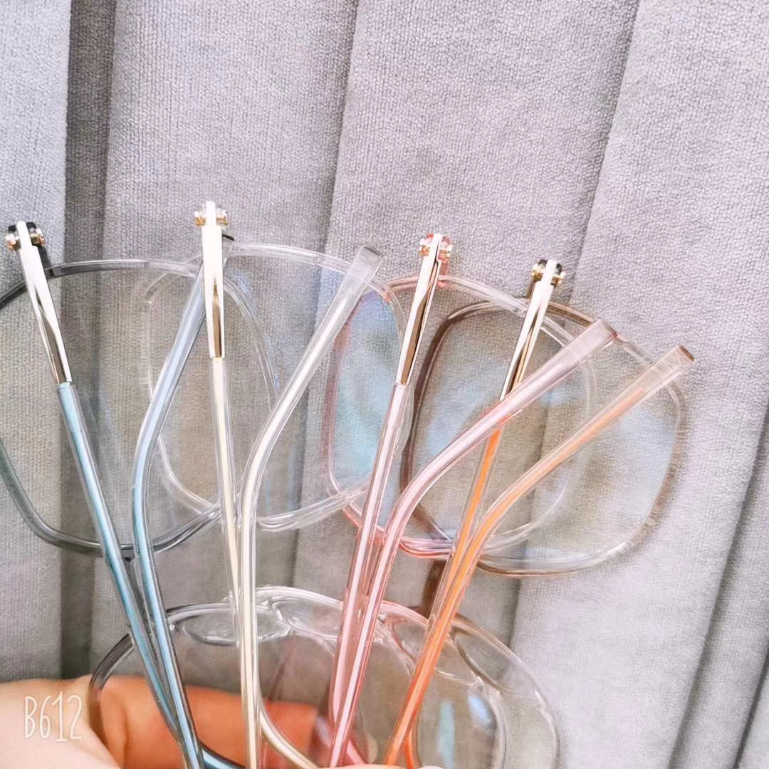 0314 大框超轻防蓝光辐射近视眼镜女可配平光有度数圆脸韩版潮男眼睛架详情图2