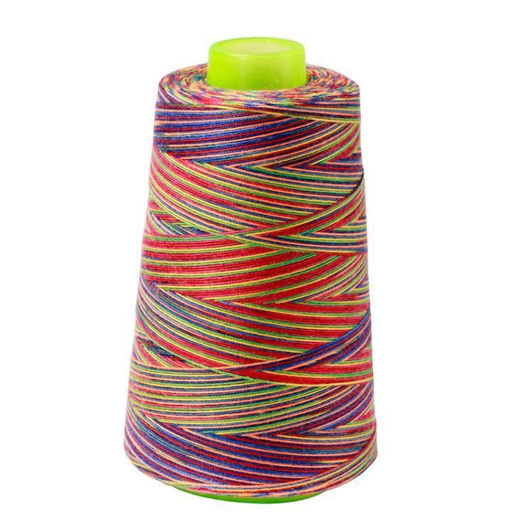 Yimin Brand 40/2 # 20/2 Sewing Machine Line Medium Thick Line Machine Colorful Line Pagoda Line Gradient Color Line 69