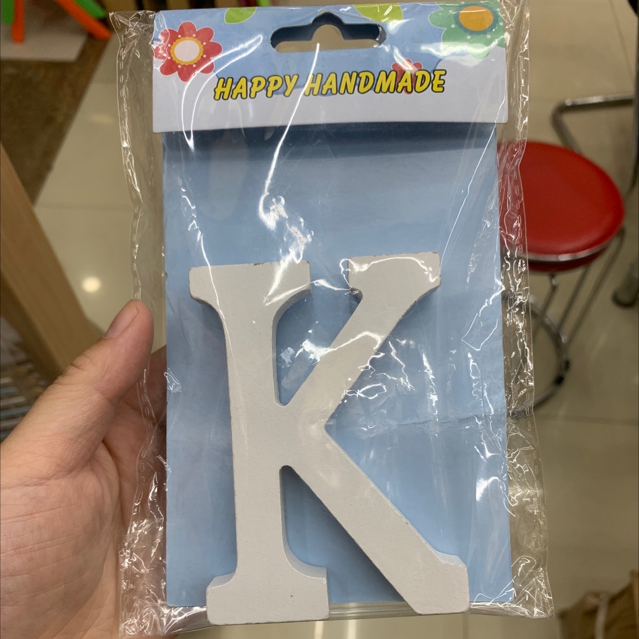 英文字母木质工艺品摆件款—K