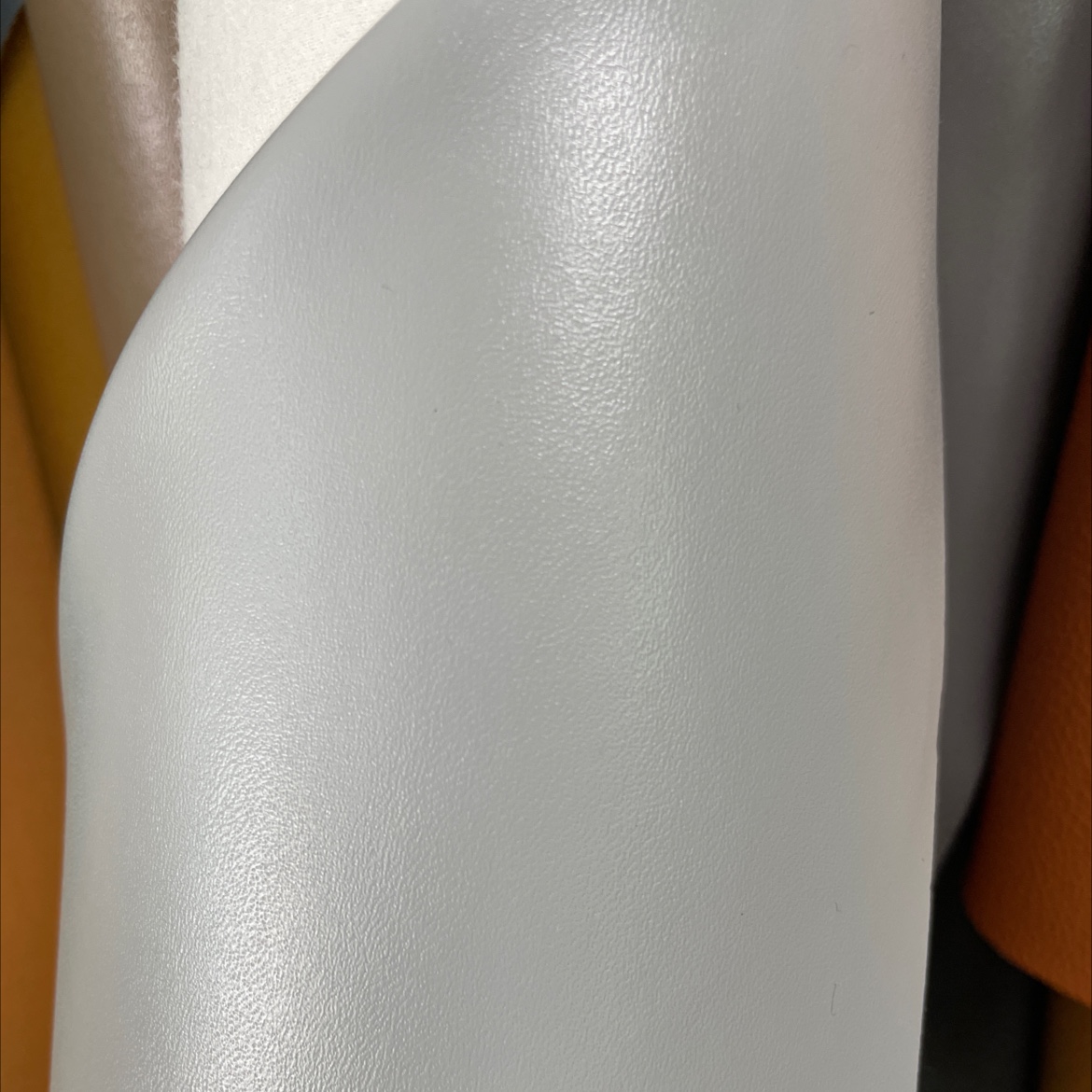 Fine grain leather fabric bags, sofas, shoe materials, belts, accessories, eco-friendly grey ck033