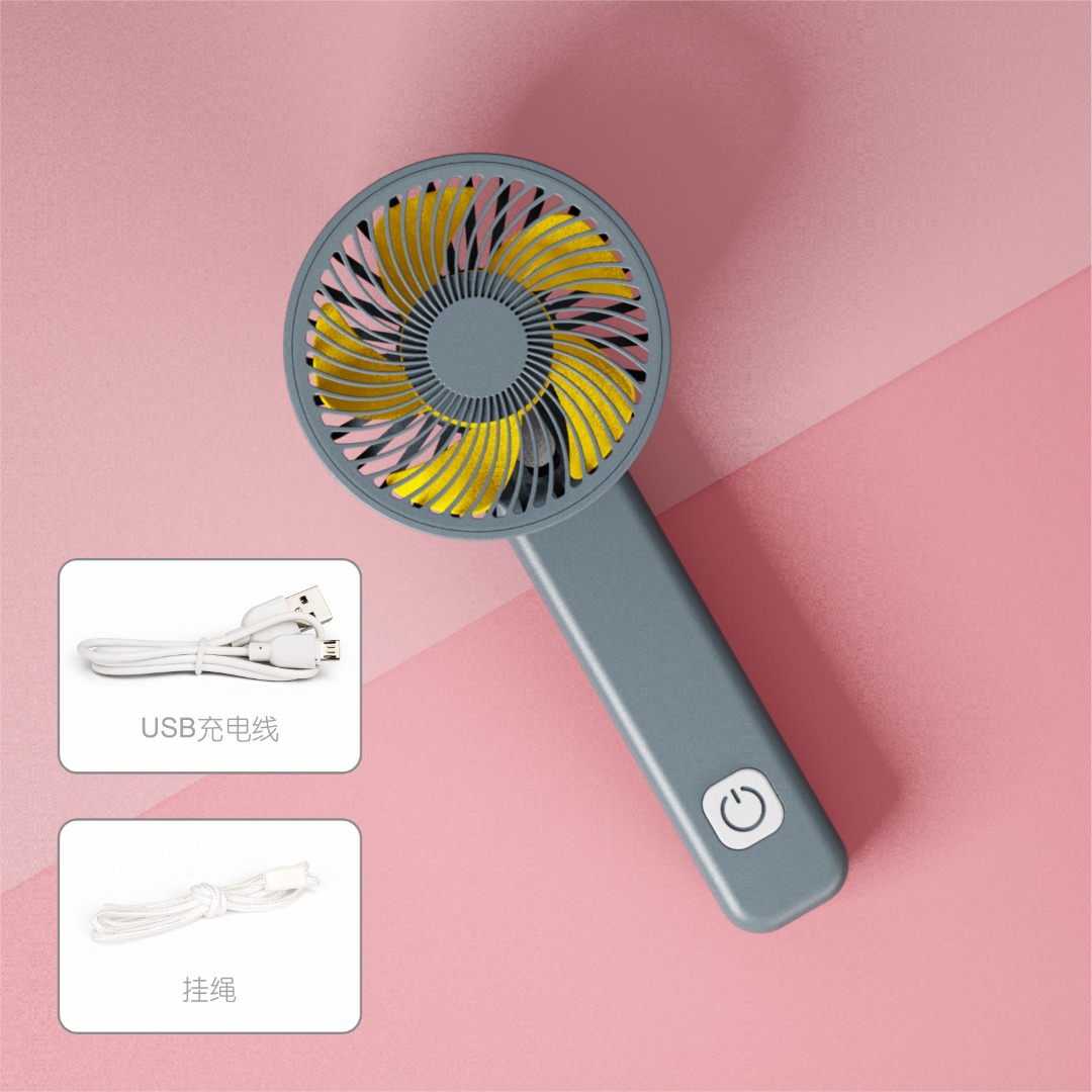 厂货批发手持折叠迷你小风扇USB充电便携随身小风扇大风力静音户外运动风扇厂货批发礼品定制详情图7