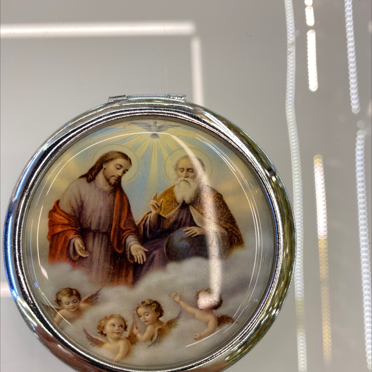 迪梦斯工艺品珠宝首饰盒镜子手工定制创意礼品镜子塑料金色镂空铬色镜子海洋系列图片宗教图片详情图6