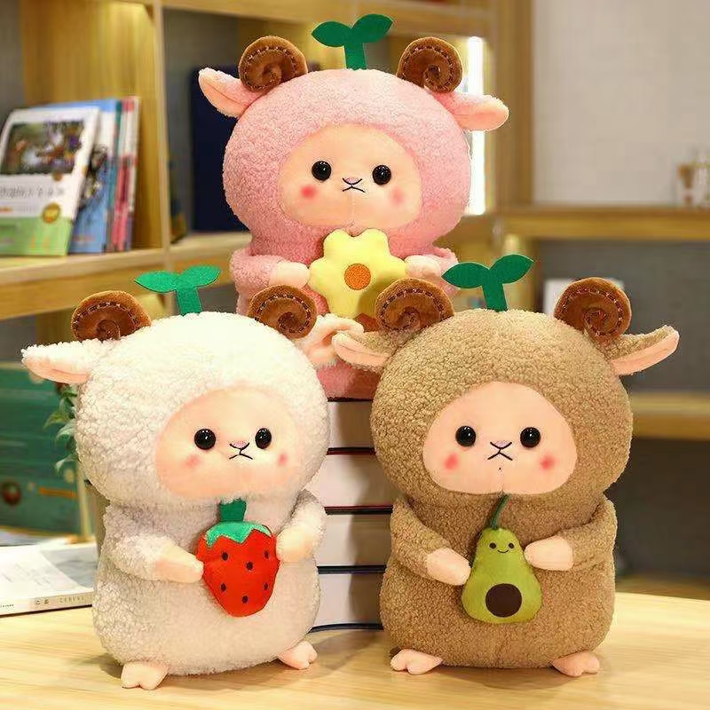 Dream plush toy manufacturers direct sales of cartoon small sheep throw pillow doll boutique plush thumbnail