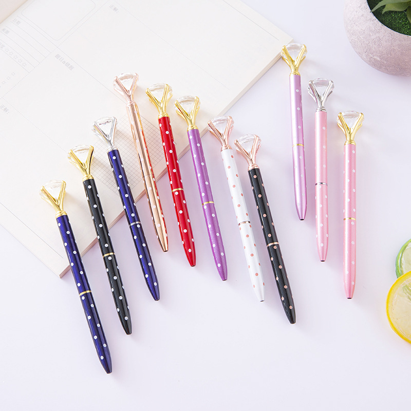 钻石笔金属笔圆珠笔大钻石笔礼品笔广告笔定制logo笔水晶笔图