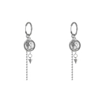 Simple cold air earrings 2021 new short delicate and compact earrings network red fashion temperament ear hook oil pressure female ace chain earrings 5