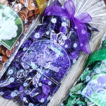 TH-6: Item number: B120 fan type, dry floral bag (purple).