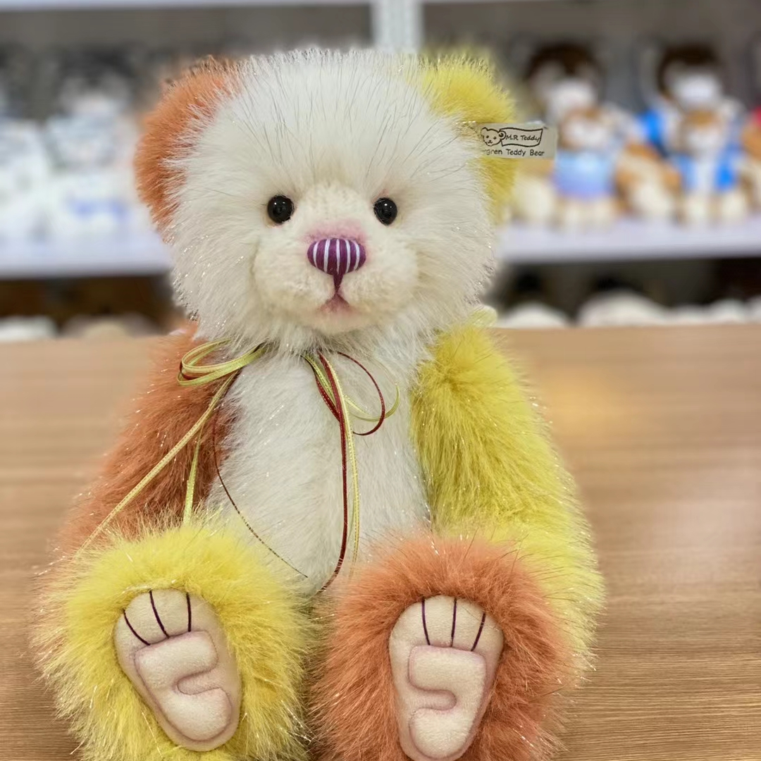 Dreamy plush toy manufacturer direct sales of joint long hair multi-color mixed color teddy bear large pillow plush, high-quality plush