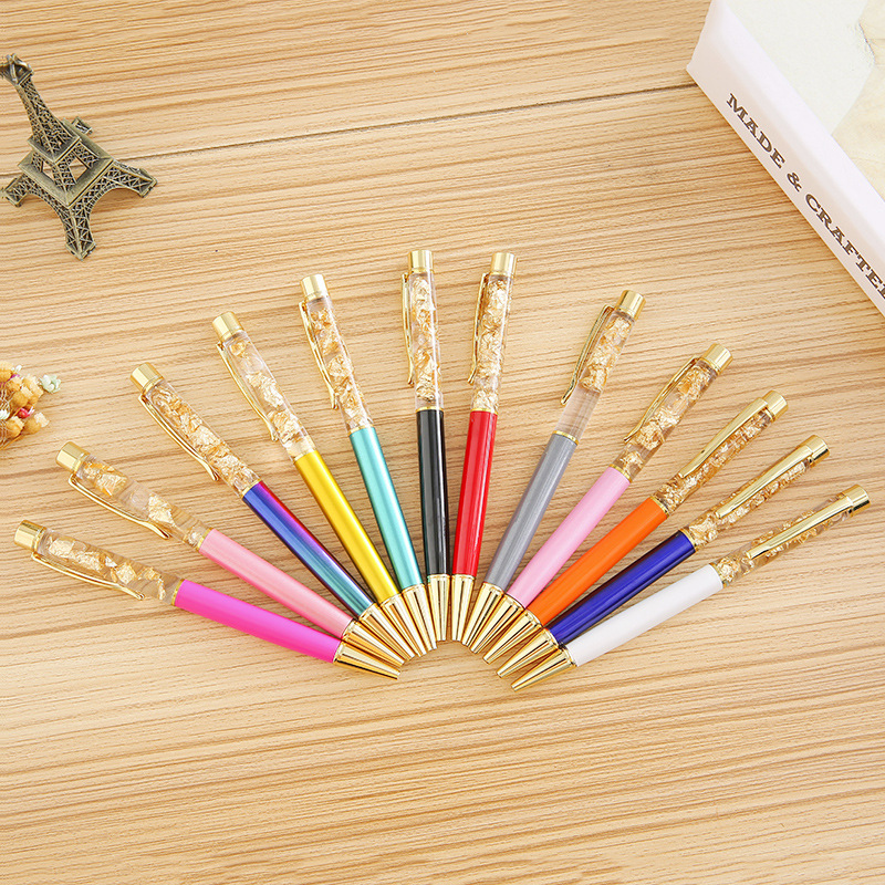 Wengang Minghao Pen Office Culture Writing Tools Ballpoint Pen, oil pen, gold foil pen, oil pen 24k metal Ballpoint pen, Teachers' Day gift, insurance company customized logo full figure
