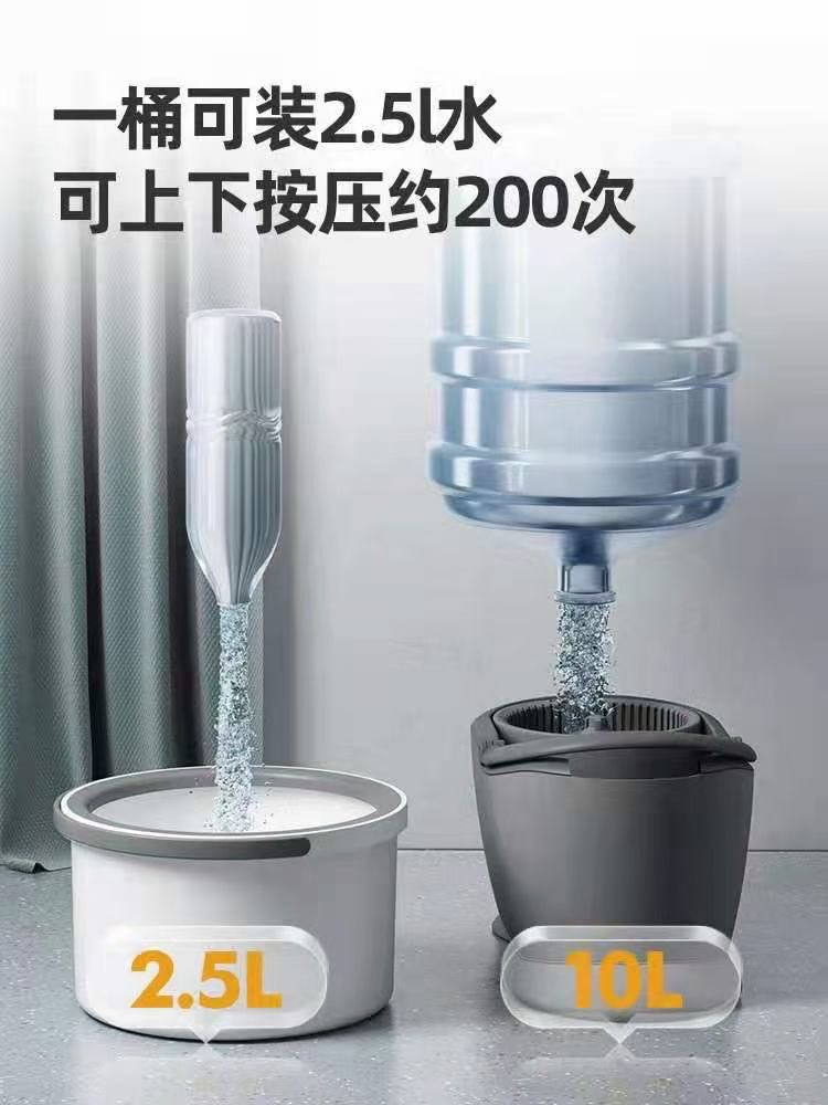 污水分离免手洗旋转桶拖超细纤维拖布头拖把详情图4