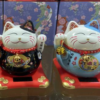 JT-083A多款式太阳能色油开运猫汽车摆件饭店酒店家庭公司摆设