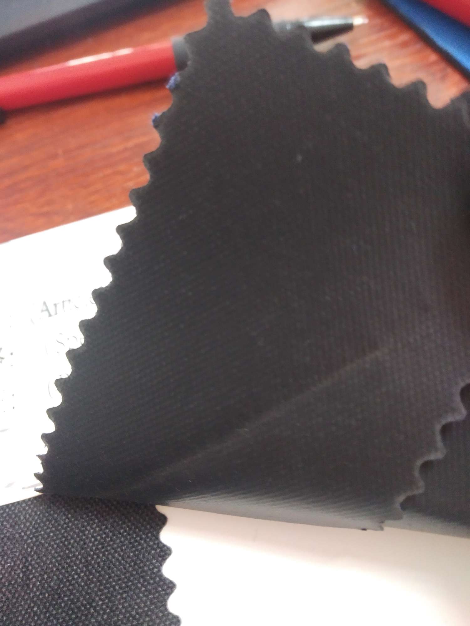 TY-- 047 RPET recycled 300D matte pvc 11# Tibetan blue details Picture