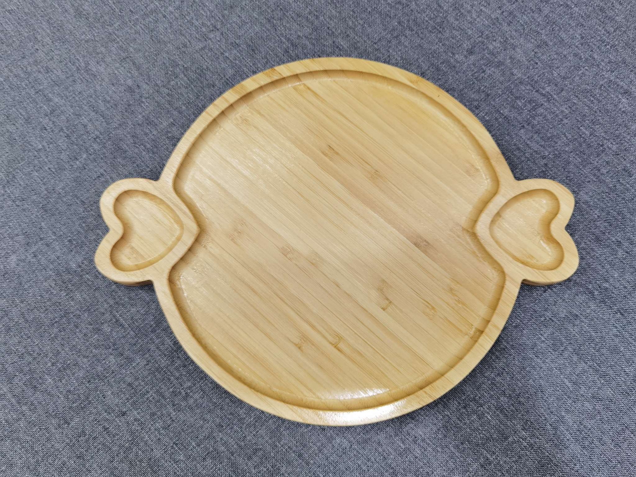 竹制托盘茶盘点心盘竹盘心形盘细节图