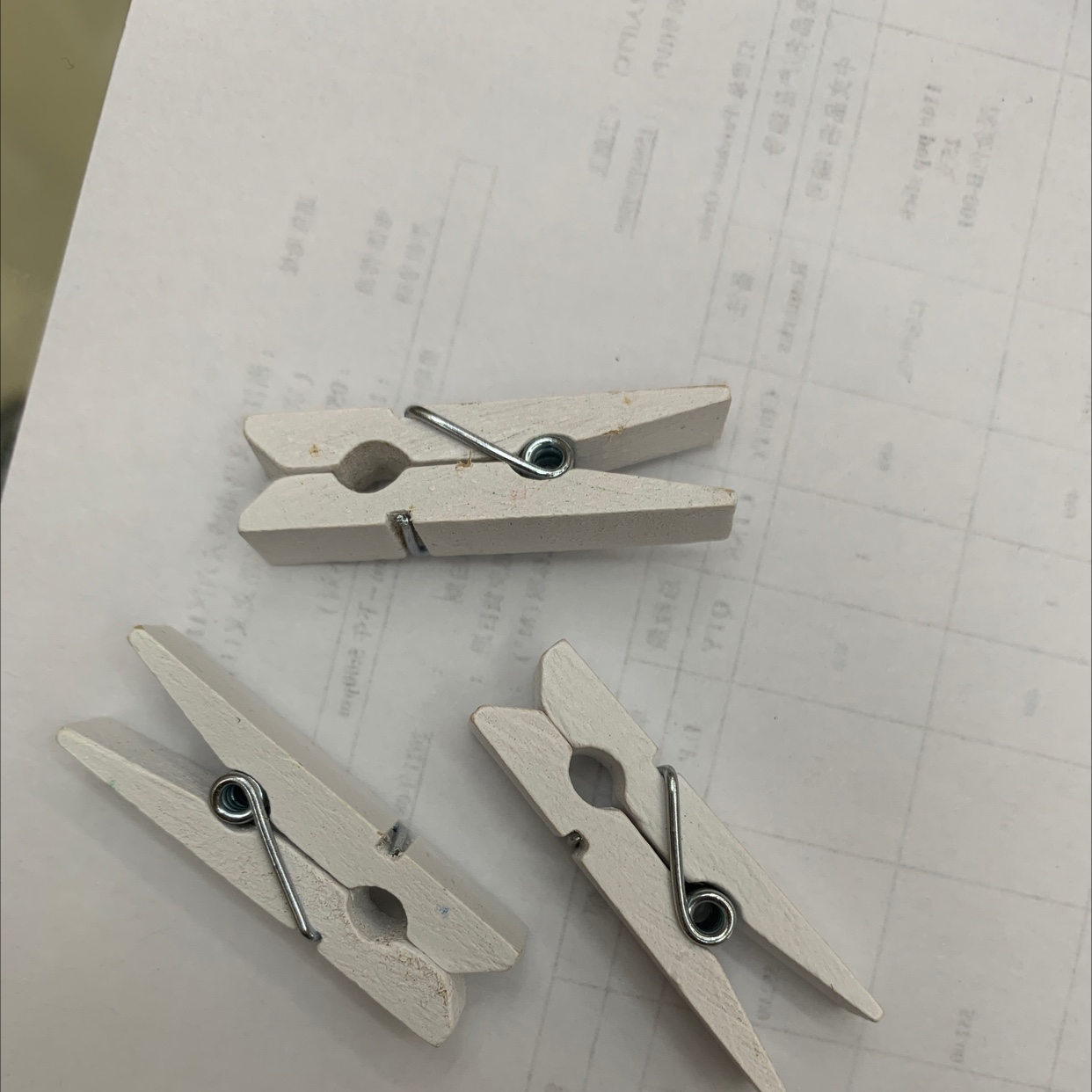 3.0可爱的彩色迷你小木夹-白色