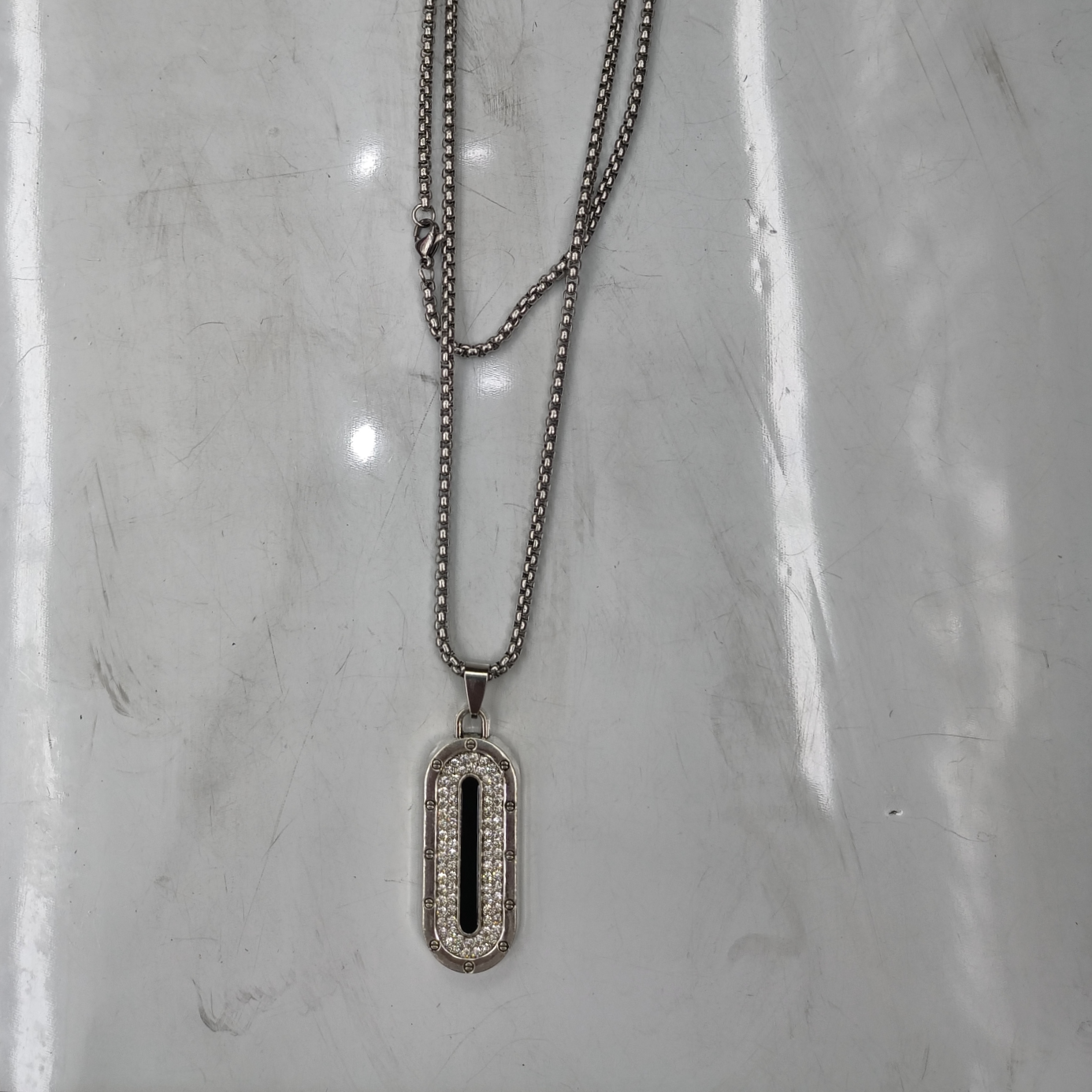 （，+52）锌合金金色银色保色不锈钢仿，吊坠项链手链钥匙扣