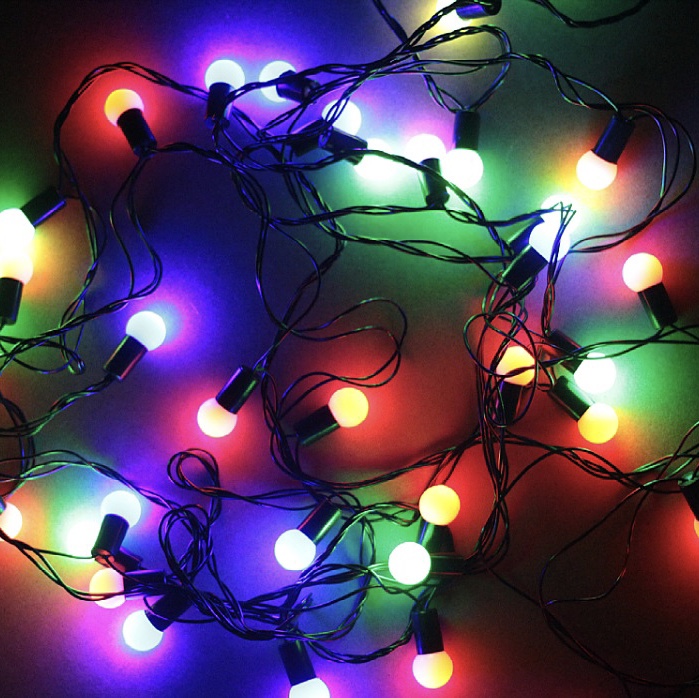 led lights string stars snow globe lights black bright line lights flashing festive decoration Christmas string lights Ground stall source 5 m 28 lights 220v round insert beads thumbnail