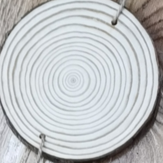 Logs, pine wood discs, diameter (12-14) cm, thickness: 1.5 cm.