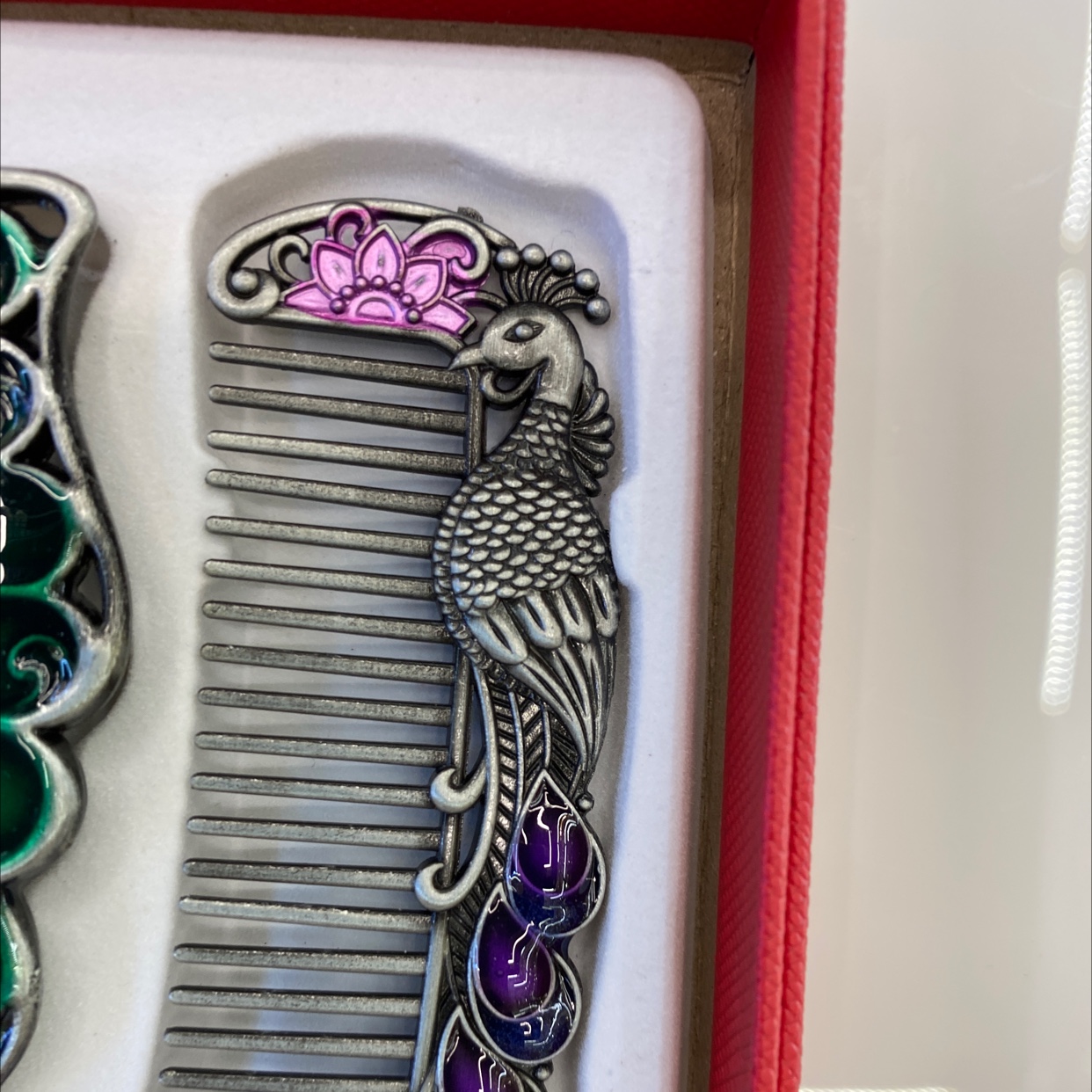 迪梦斯工艺品珠宝首饰盒镜子手工定制创意礼品镜子塑料金色镂空铬色镜子套装镜子蝴蝶图案详情图6