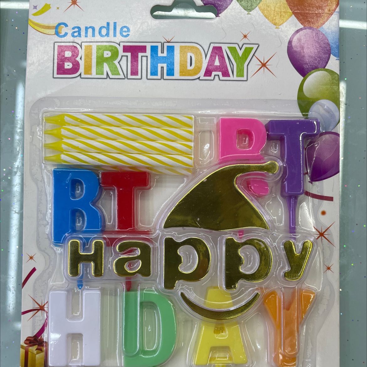 Plastic paraffin birthday candles