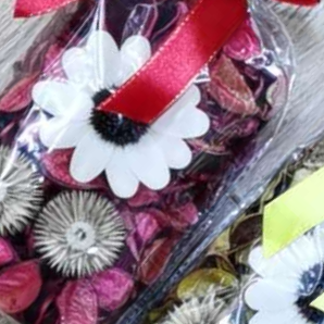 TH-6: Item No. : 100 grams of Garraga fruit slices, Dried Flower Fragrance Bag (bright red)