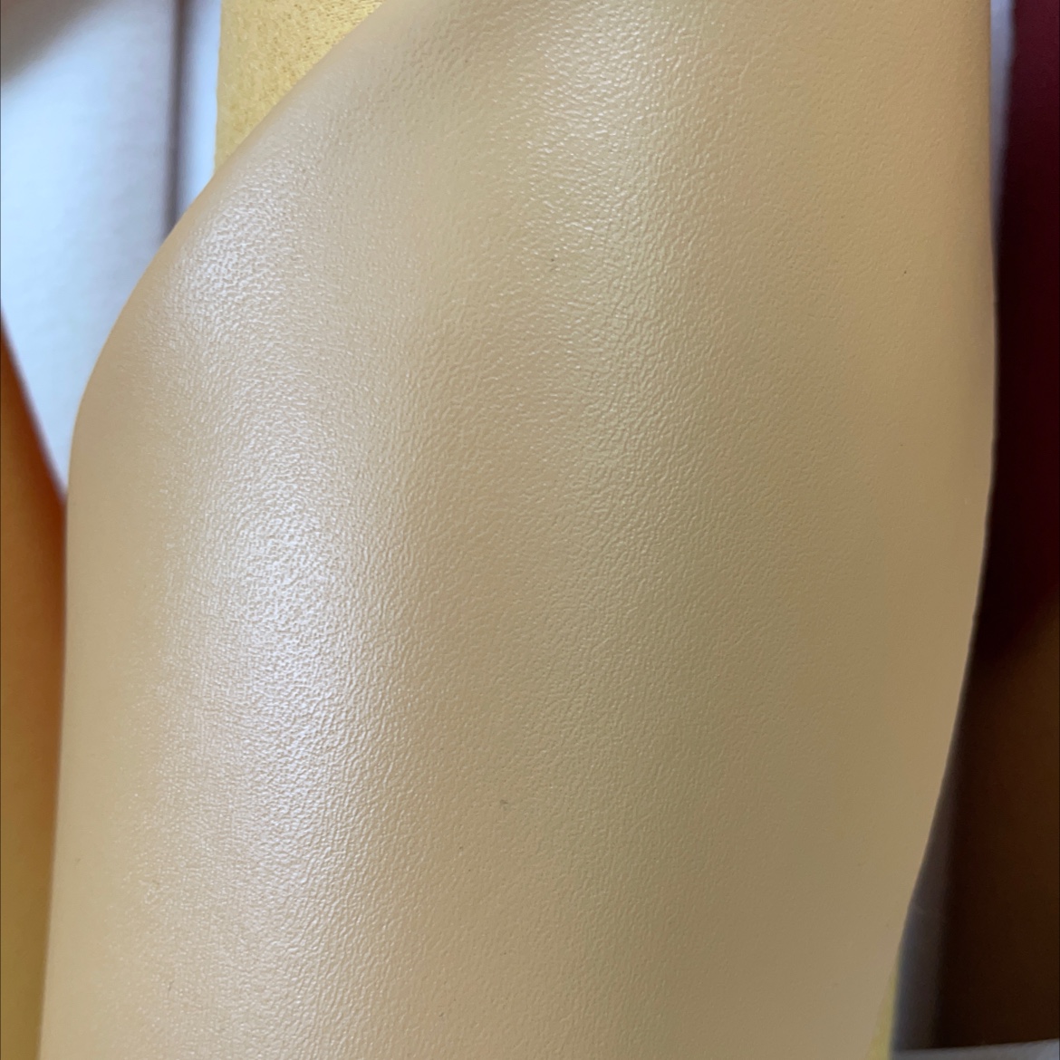 Fine grain leather fabric bags, sofas, shoe materials, belts, accessories, eco-friendly apricot color ck031