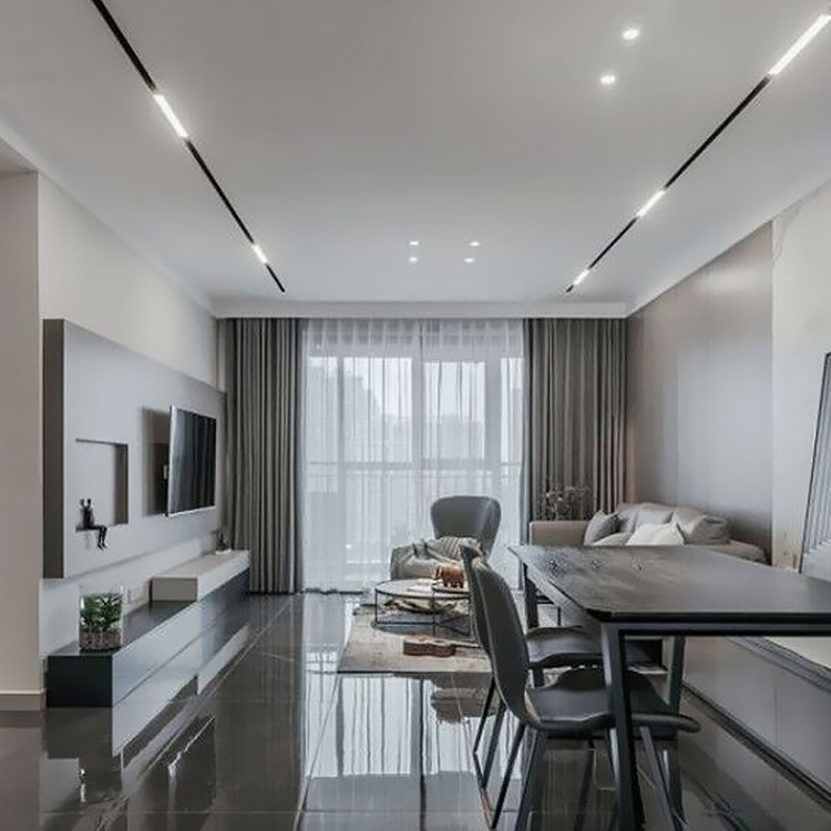 Magnetic track light, magnetic light, embedded exposed rail line light, track spotlight, led living room light, track light