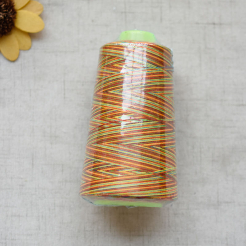 Yimin 40/2 # 20/2 Sewing Machine Thread Medium Thick Thread Machine Seven-Color Thread Pagoda Thread Gradient Color Thread Household Sewing Thread 5