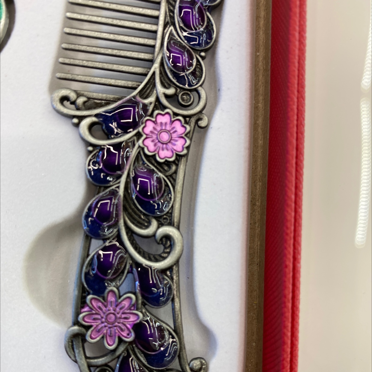 迪梦斯工艺品珠宝首饰盒镜子手工定制创意礼品镜子塑料金色镂空铬色镜子套装镜子蝴蝶图案详情图4