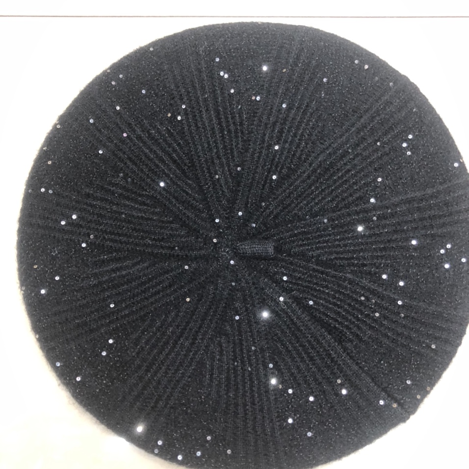 Glitter Beret black thumbnail