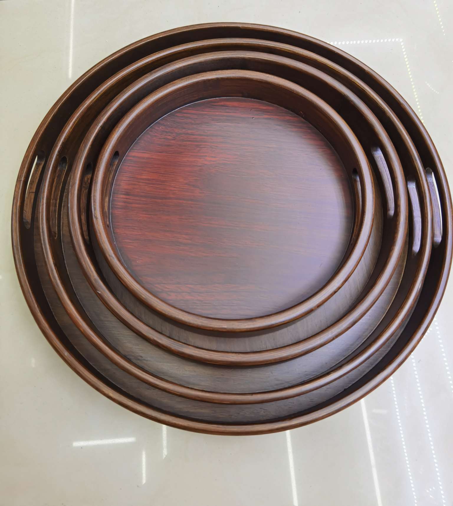 Bamboo round plates, tea trays Application Scenario