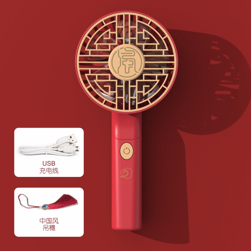 小风扇USB充电手持折叠国潮迷你小风扇三档大风力静音风扇厂货批发礼品定制量大从优详情图8