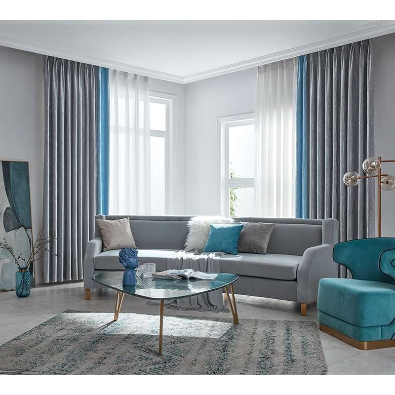 布艺窗帘实物图