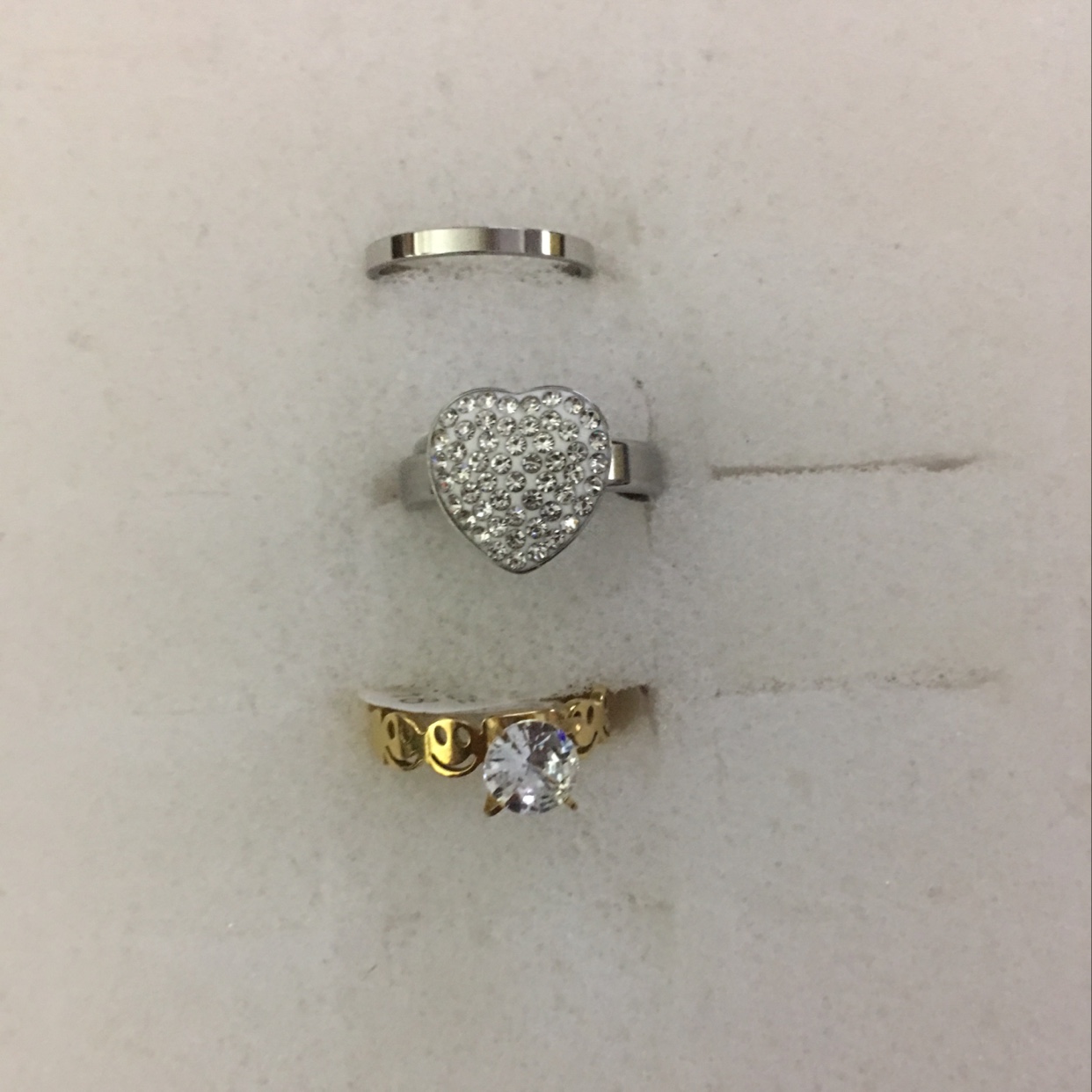 Three unique design style charming series product combination set ring