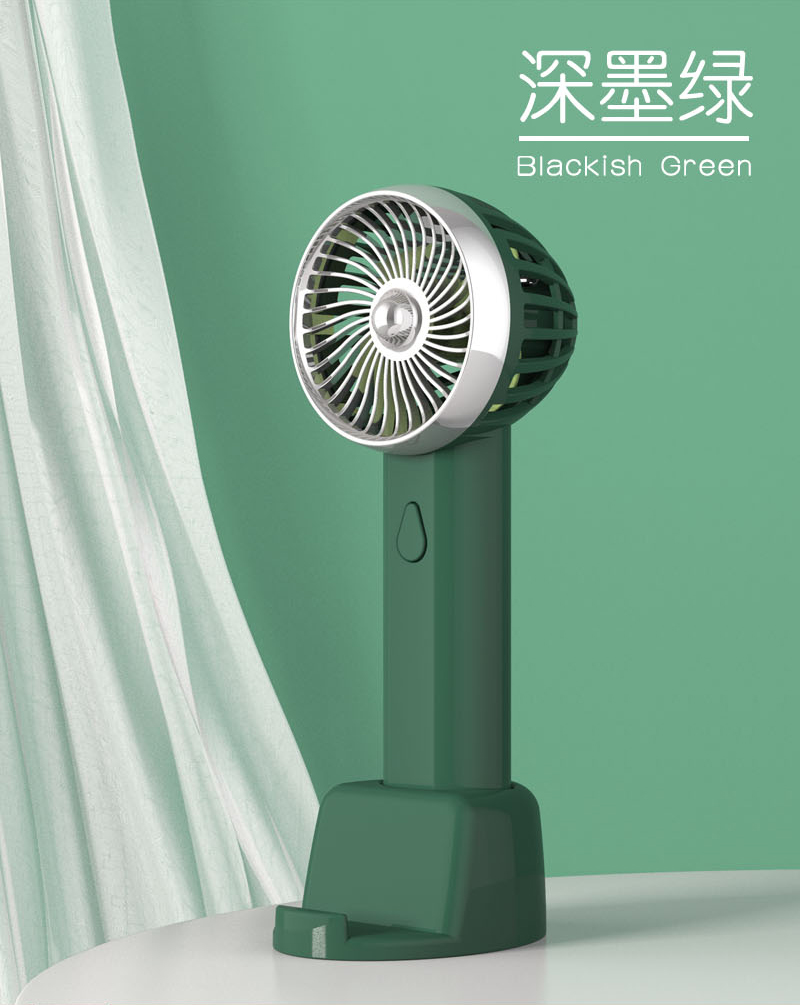 新款手持支架迷你小风扇USB充电带底座三档大风力静音风扇厂货批发礼品定制详情图7