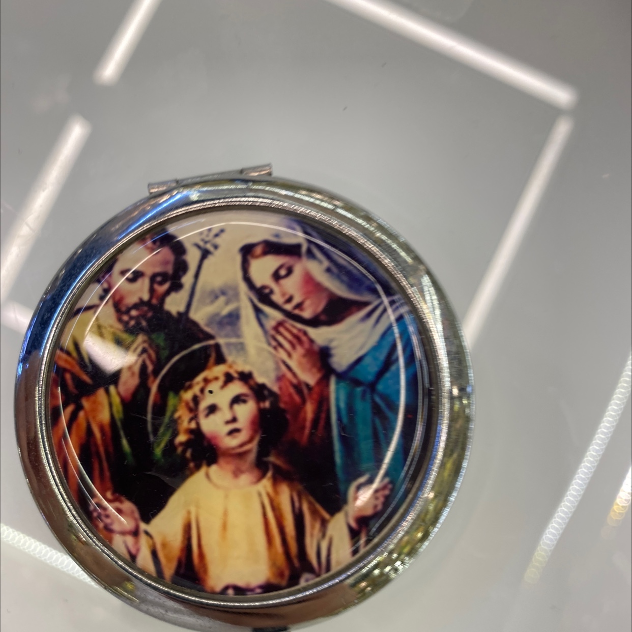 迪梦斯工艺品珠宝首饰盒镜子手工定制创意礼品镜子塑料金色镂空铬色镜子海洋系列图片宗教图片详情图3