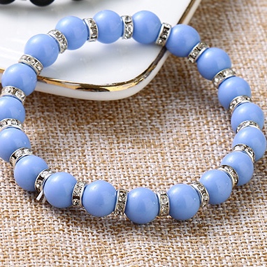 0526 Crystal Bracelet Shining beaded trend net celebrity student BFF MOE crystal lace bracelet