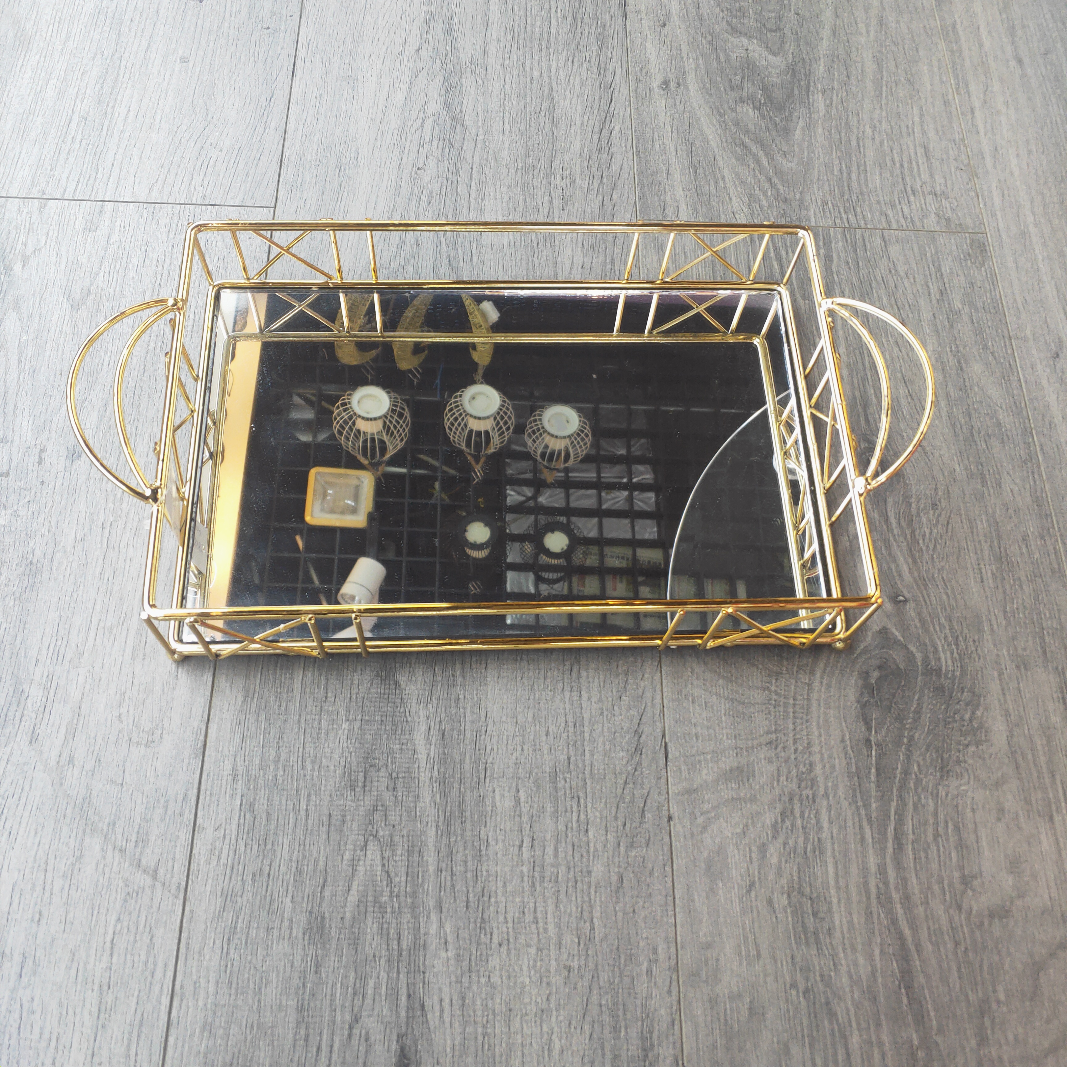 European-style ironwork hand-held tray table ornaments and home decoration handicrafts