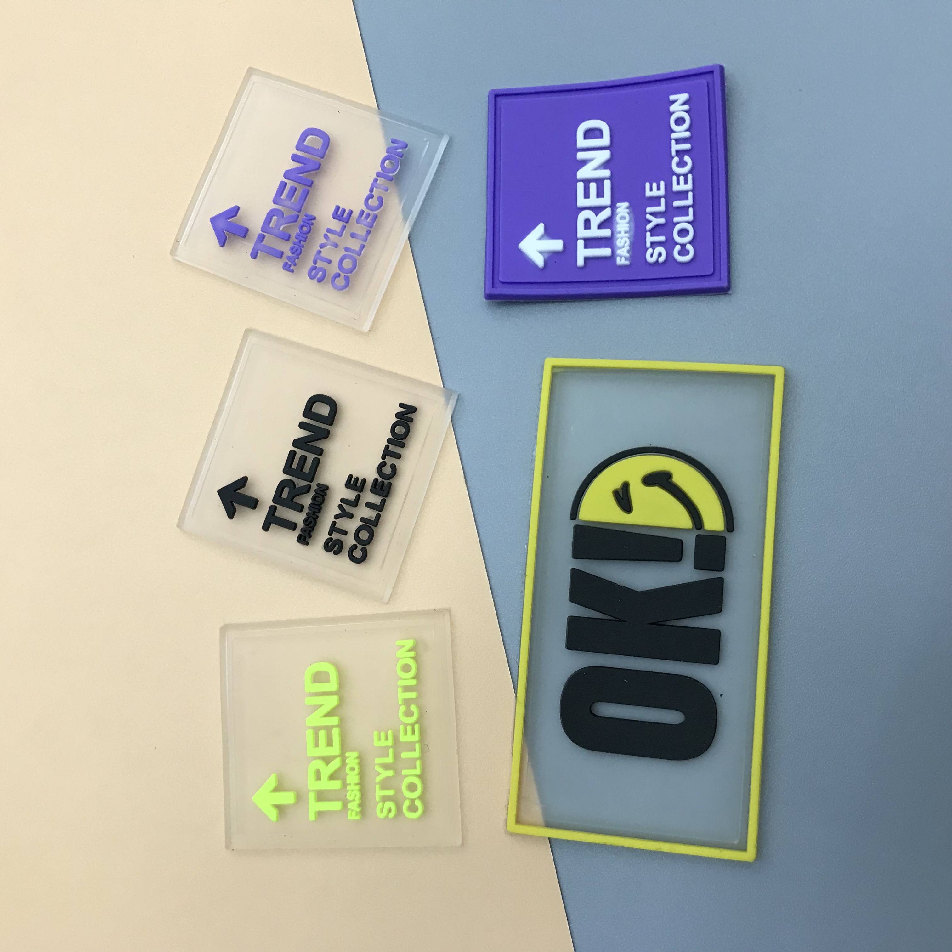 Clothing accessories, shoes, hats, bags, decorative drip plastic labels, pvc labels details Picture