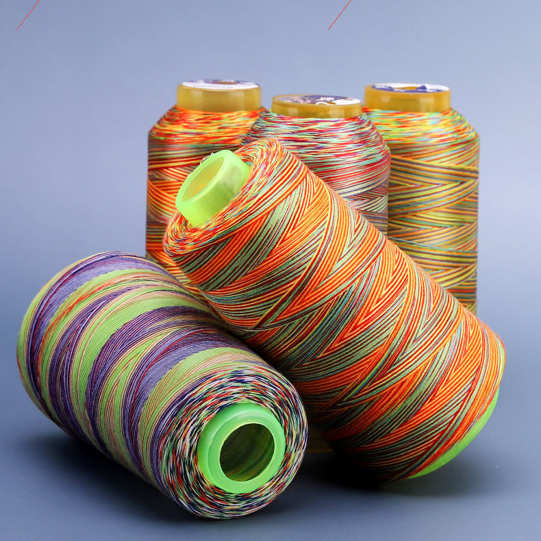 Yimin Brand 40/2 # 20/2 Sewing Machine Line Medium Thick Line Machine Colorful Line Pagoda Line Gradient Color Line 28
