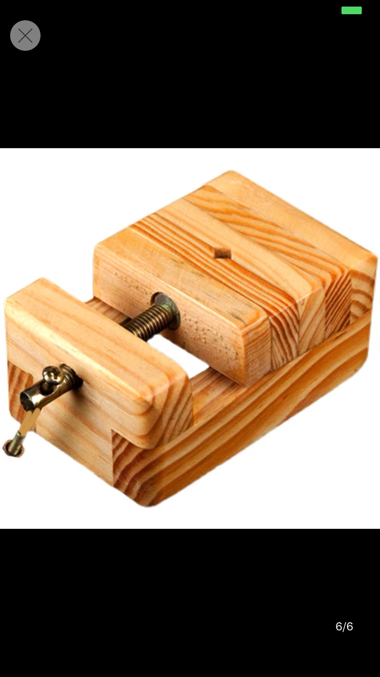 大号小号榉木篆刻印床刻床实木石料印章刻工具套装白底实物图