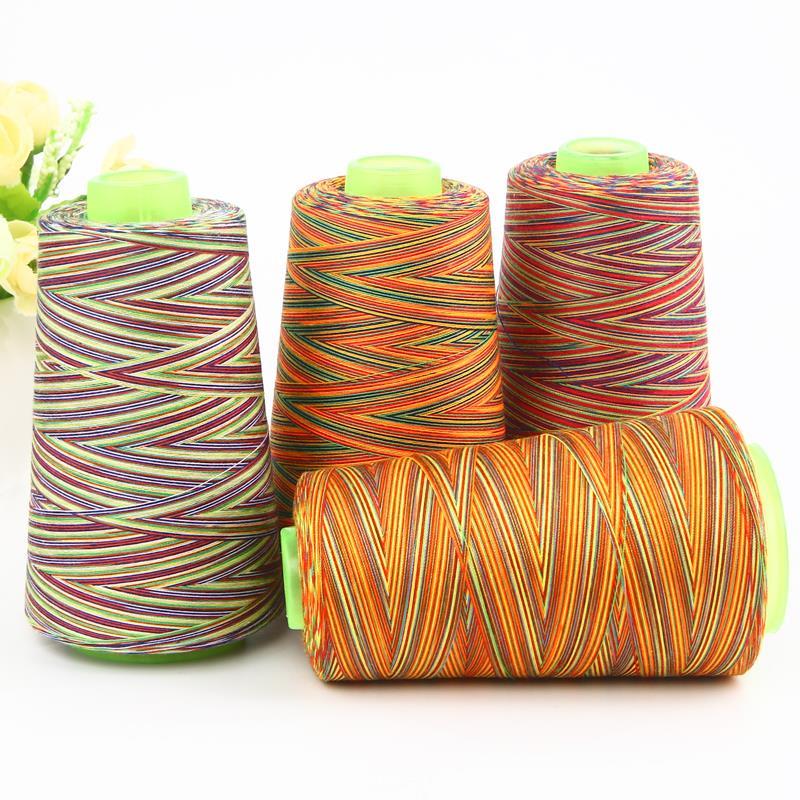 Yimin Brand 40/2 # 20/2 Sewing Machine Line Medium Thick Line Machine Colorful Line Pagoda Line Gradient Color Line 47