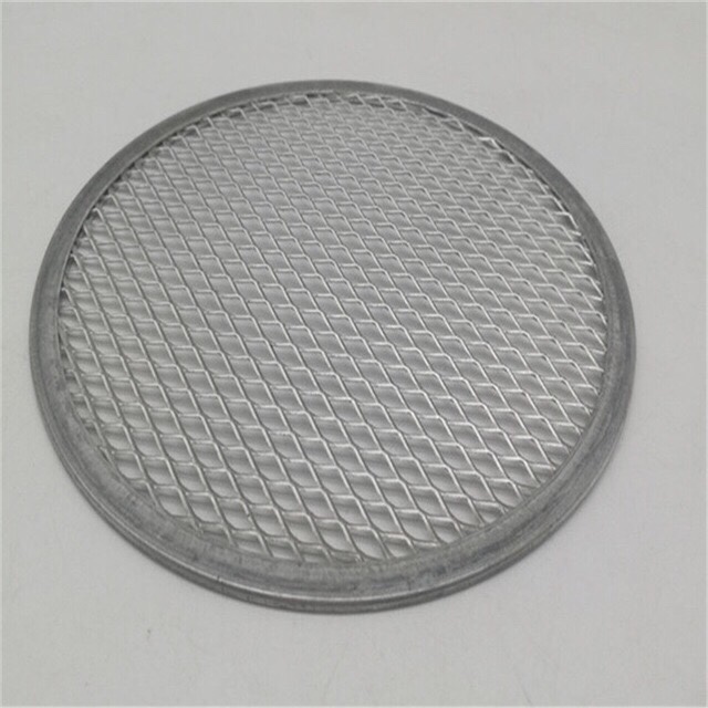 披萨网铝合金圆形无缝包边拉伸网八寸圆形铝制品加厚滤网产品图