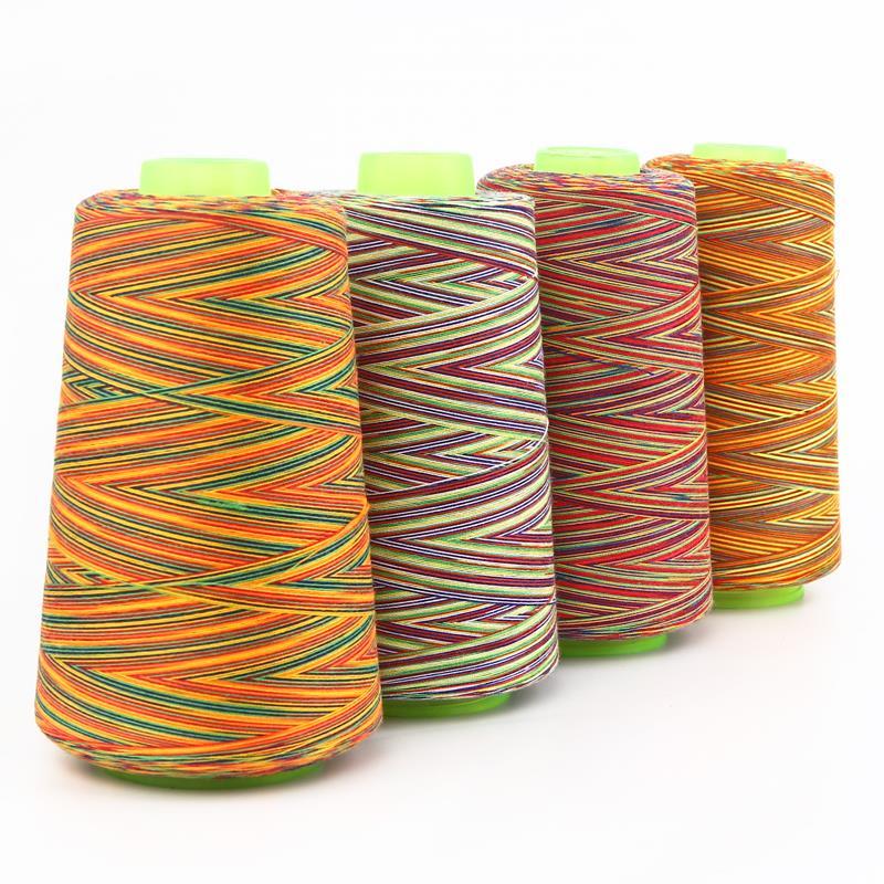 Yimin Brand 40/2 # 20/2 Sewing Machine Line Medium Thick Line Machine Colorful Line Pagoda Line Gradient Color Line 43