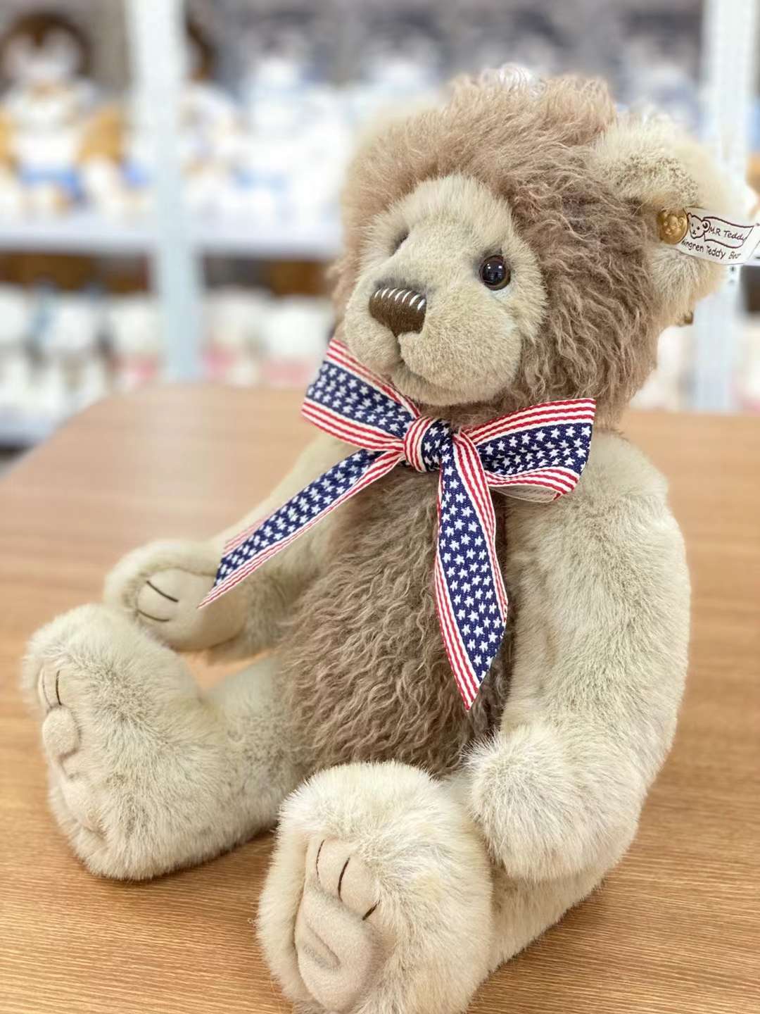 Dreamy plush toy manufacturer direct sales of articulated long bow ties, mixed-color long fur teddy bears, small plush pillows, and high-quality plush toys details Picture