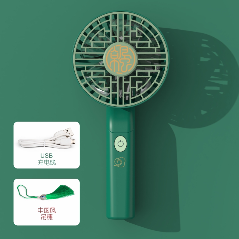 小风扇USB充电手持折叠国潮迷你小风扇三档大风力静音风扇厂货批发礼品定制量大从优详情图7