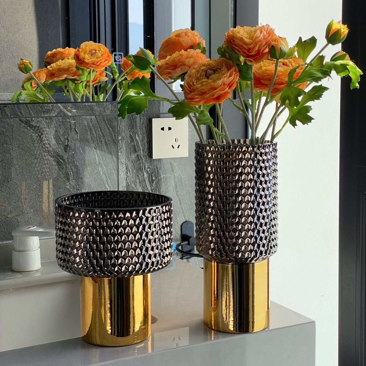 7820 Glass Vase electroplated creative daily use, 3rd Floor, Zone D, Phase I of Fuyuan Glass International Trade City
