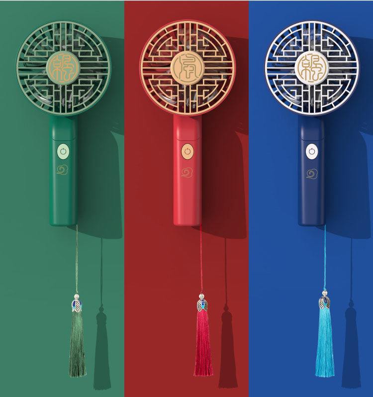 小风扇USB充电手持折叠国潮迷你小风扇三档大风力静音风扇厂货批发礼品定制量大从优细节图