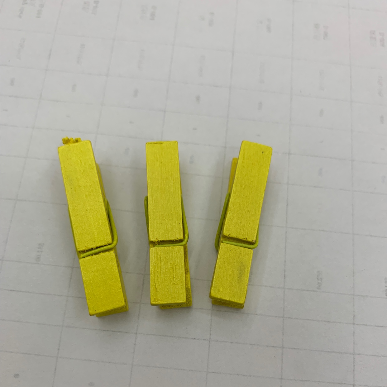 3.5公分可爱的迷你小木夹—黄色