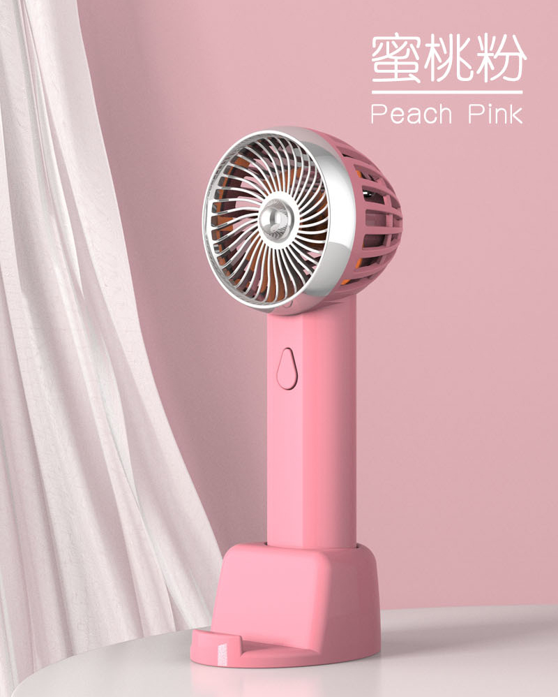 新款手持支架迷你小风扇USB充电带底座三档大风力静音风扇厂货批发礼品定制详情图6