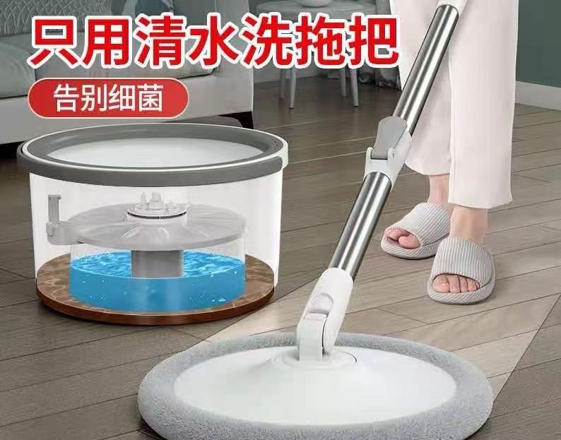 污水分离免手洗旋转桶拖超细纤维拖布头拖把详情图6