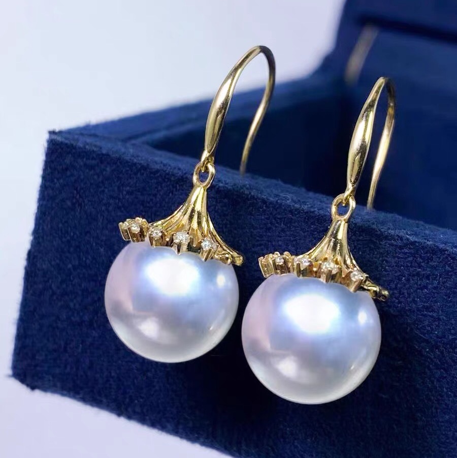 Pearl diamond earrings stud earrings Hook earrings for women